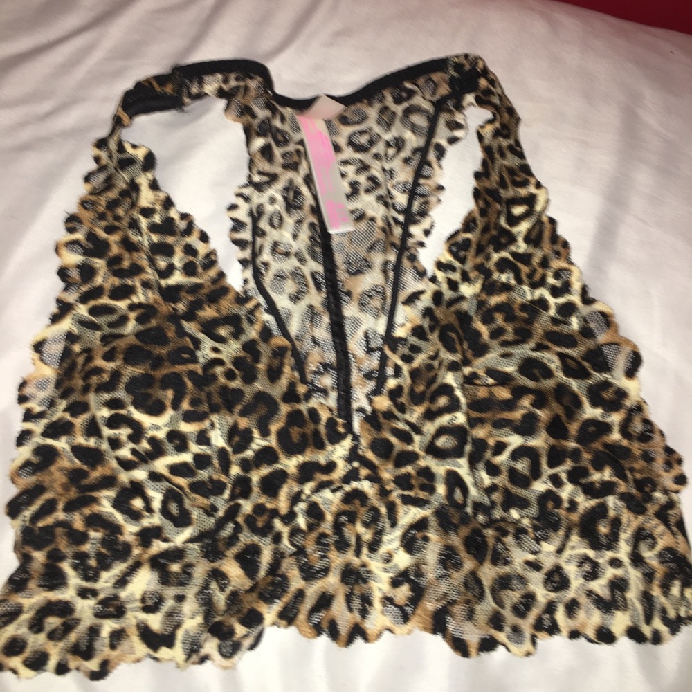 PINK CHEETAH PRINT BRALETTE NEVER WORN